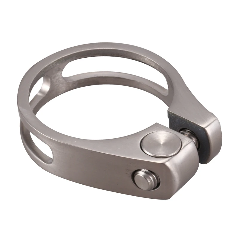 Titanium Seatpost Mountain Bike Road Bicycle Seat Post Titanium Alloy Seat Tube Clip Titanium color- 31.8Mm