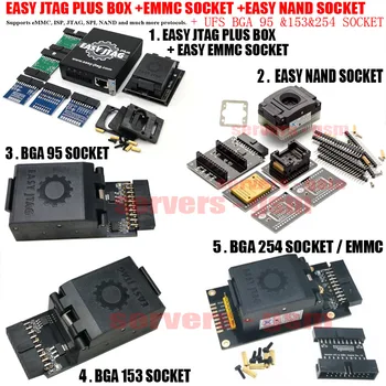 

2020 new Easy-JTAG plus box +EMMC socket+EASY NAND sockeet+UFS BGA 95 socket+UFS BGA 153 socket+Easyjtag UFS BGA-254 Socket / EM
