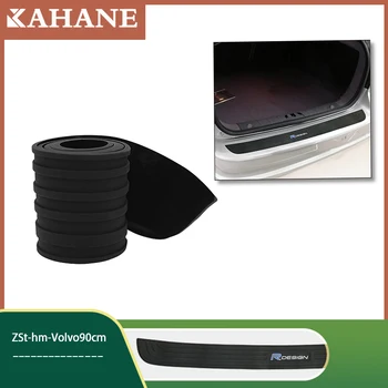 

1PC 90CM Rubber Car Rear Bumper trunk Anti-skid Trim Rear Guard Plate Protector Sticker with logo For Volvo XC70 V60 0