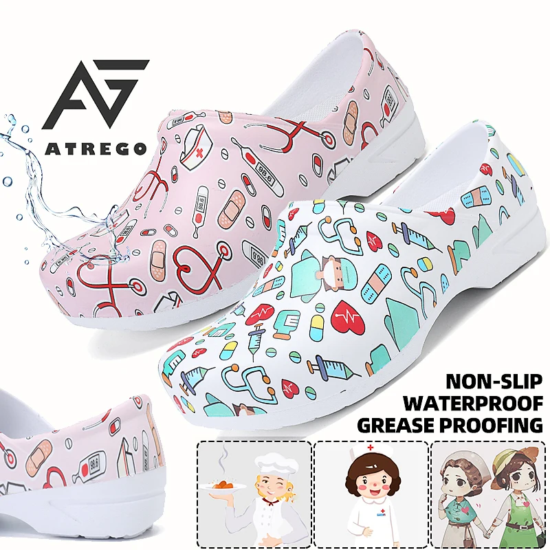 AtreGo quirúrgica del Hospital Pantufla médica mujeres Doctor EVA antideslizante enfermera médico zapatos de trabajo de enfermería sandalias SPA salón de belleza zapato