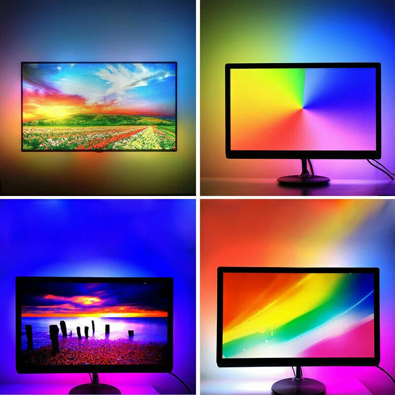 DIY Smart Светодиодные ленты s 1/2/3/4/5 м полный набор LED светильник лента HDTV компютера