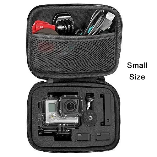 Супер анти-шок портативный средний мешок хранения для GoPro и других спортивных действий камеры-черный