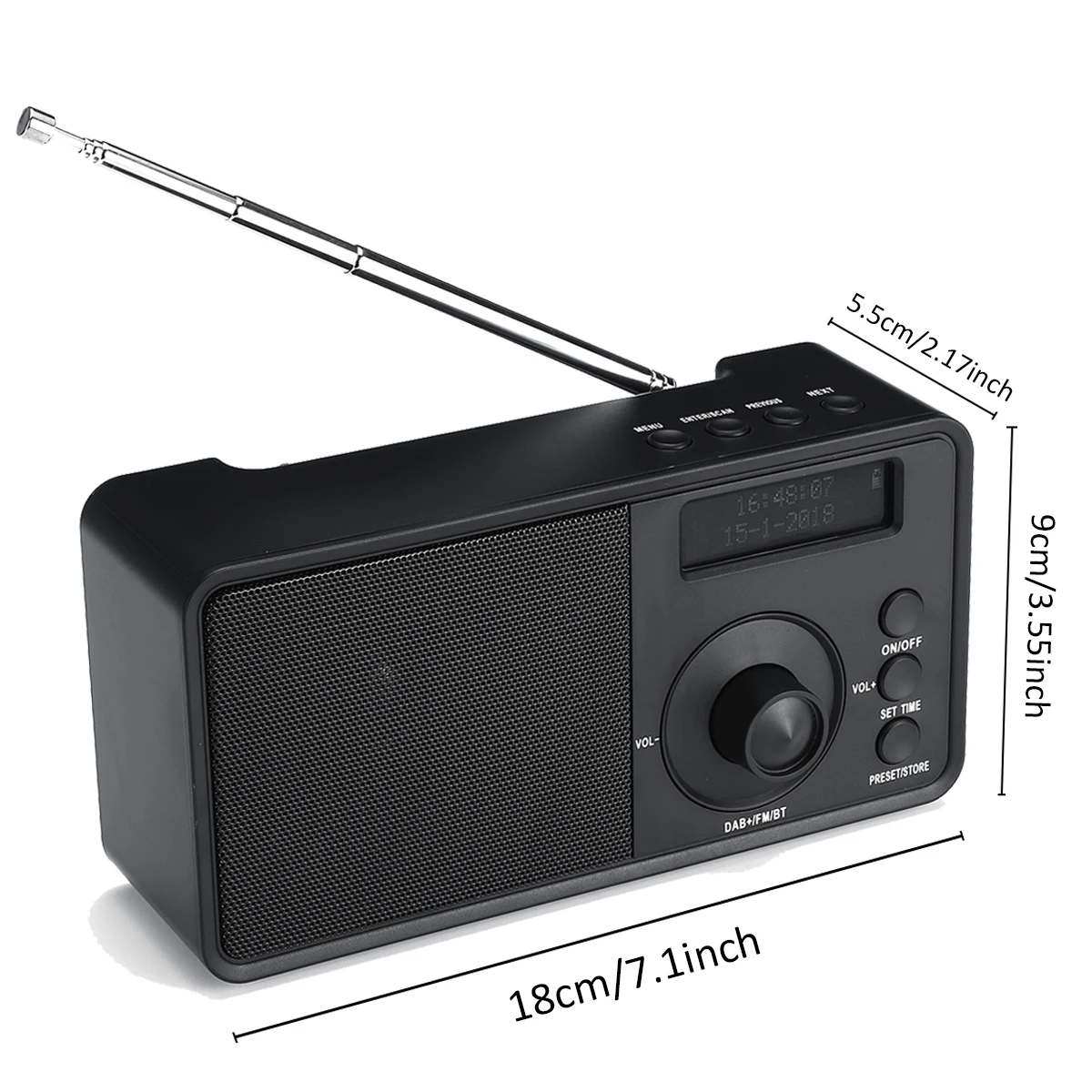 Цифровой DAB + fm радиоприемник портативный bluetooth мини стереозвук музыкальный плеер