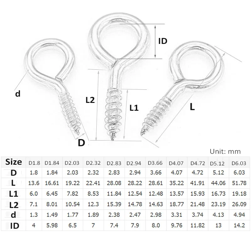 Routing Eyebolts Screw Eyes Hook Ring Screw Eye Hook Screws Wood