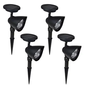 

ELEG-4 pcs Solar Spot Light Outdoor Garden Lawn Landscape LED Spotlight Path Lamp 4-LED