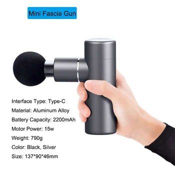 

Portable 4 heads High frequency Massage gun muscle relax body relaxation Electric massager with Home travel carry