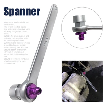 

Metal Manual Brake Bleeder Wrench Car Accessories Universal Vehicle Repairing Auto Oil Drain Tool For Truck Spanner Interior