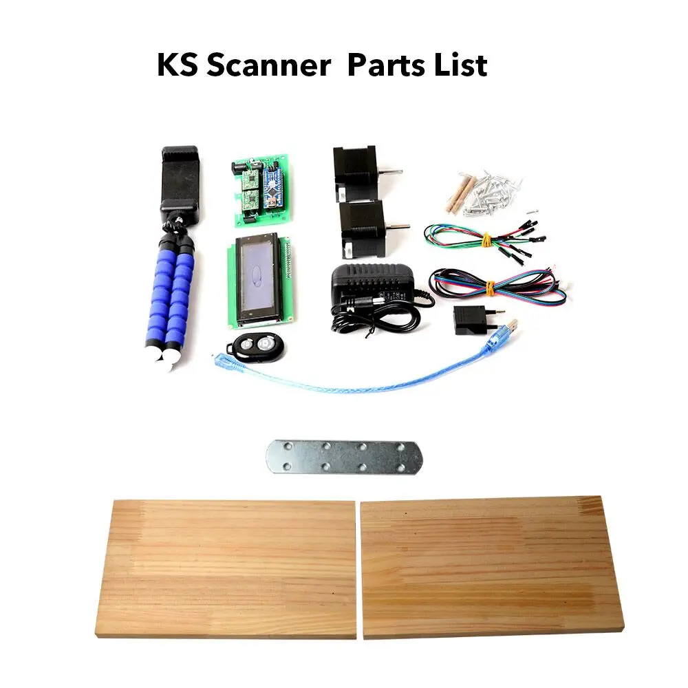 KS 3d 스캐너 DIY 스캐너 전자 하드웨어 키트, 인쇄 플라스틱 부품 제외