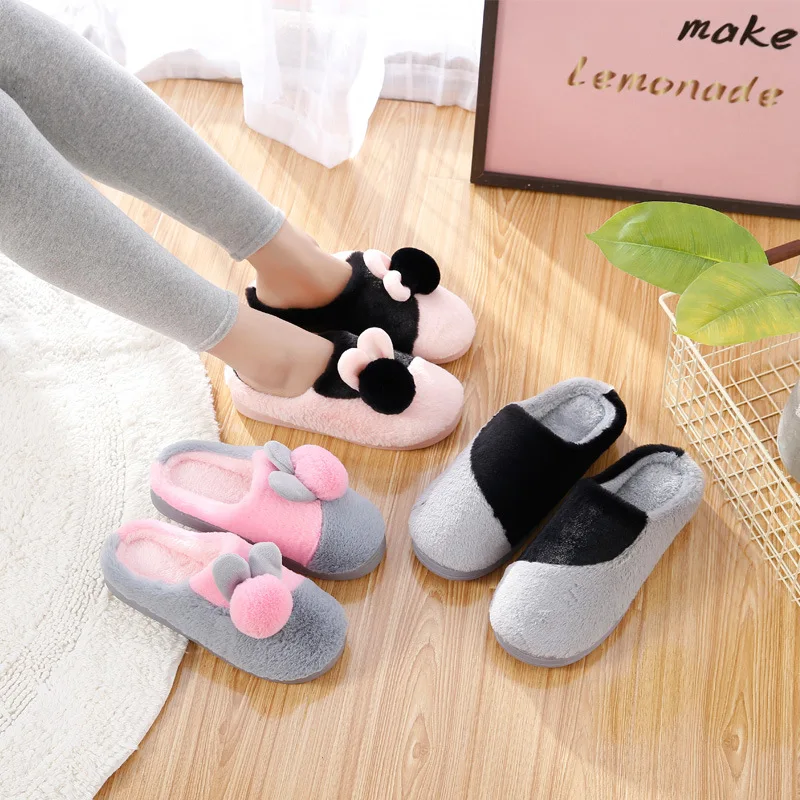 

2018 New Style Autumn & Winter CHILDREN'S Shoes Cotton Slippers Women's Anti-slip Warm Indoors And Outdoors Household Imitation