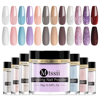 

Mtssii Matte Color Dipping Nail Powder Natural Dry Nail Art Decoration Without Lamp Cure Nail Dust Decors