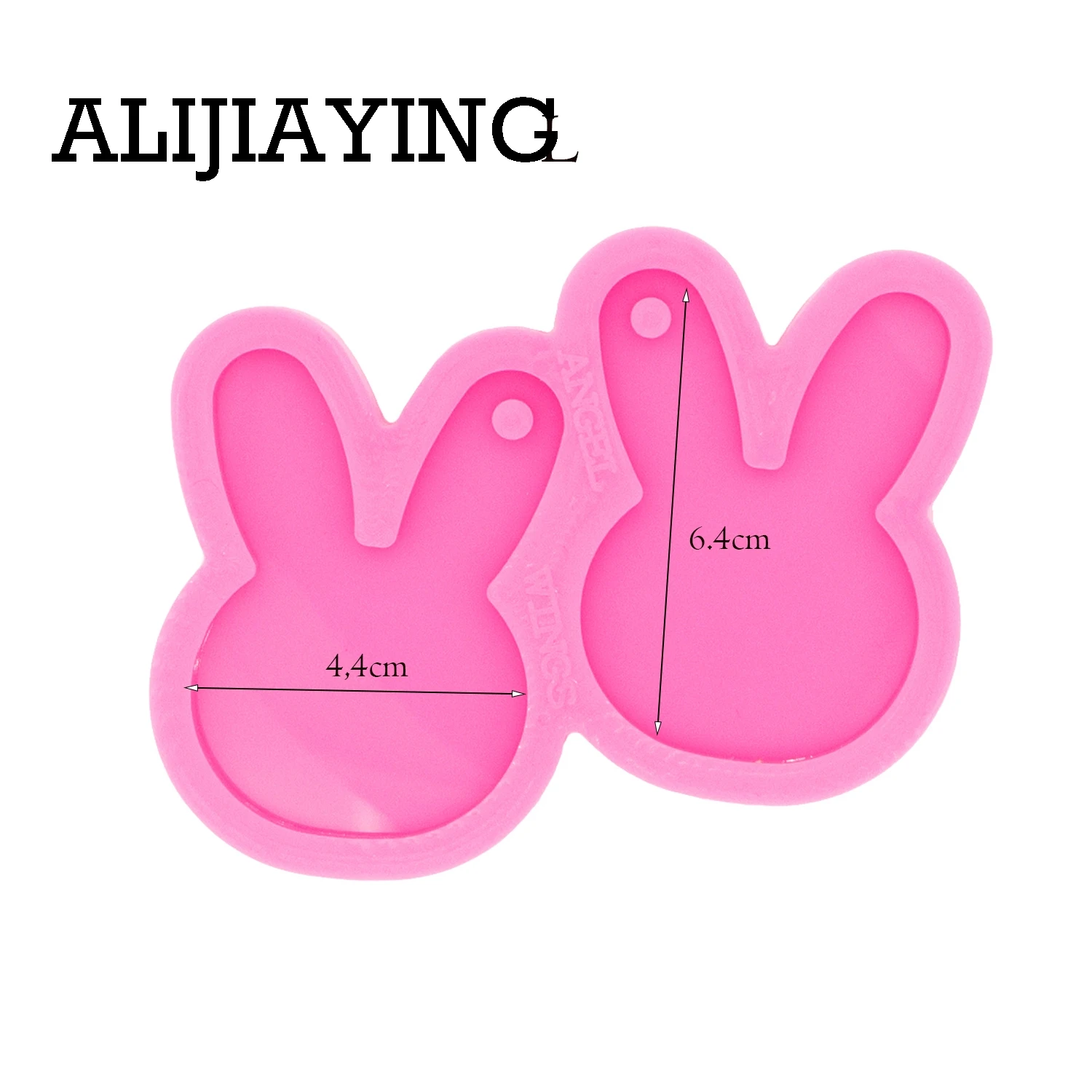 DY0409 Glossy Rabbit Earrings Silicone Mold Resin Pendant Mould for Epoxy Jewelry Making DIY Bunny Crafts silicone mold