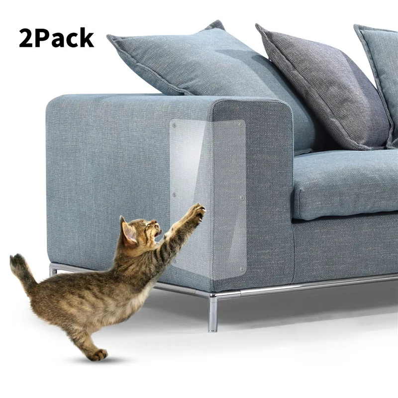 

2 Pack Cat Scratching Guard Deterrent Pad with Pins Furniture Defender Cat Toy Couch Sofa Protector from Cat Kitten Pet Supplies