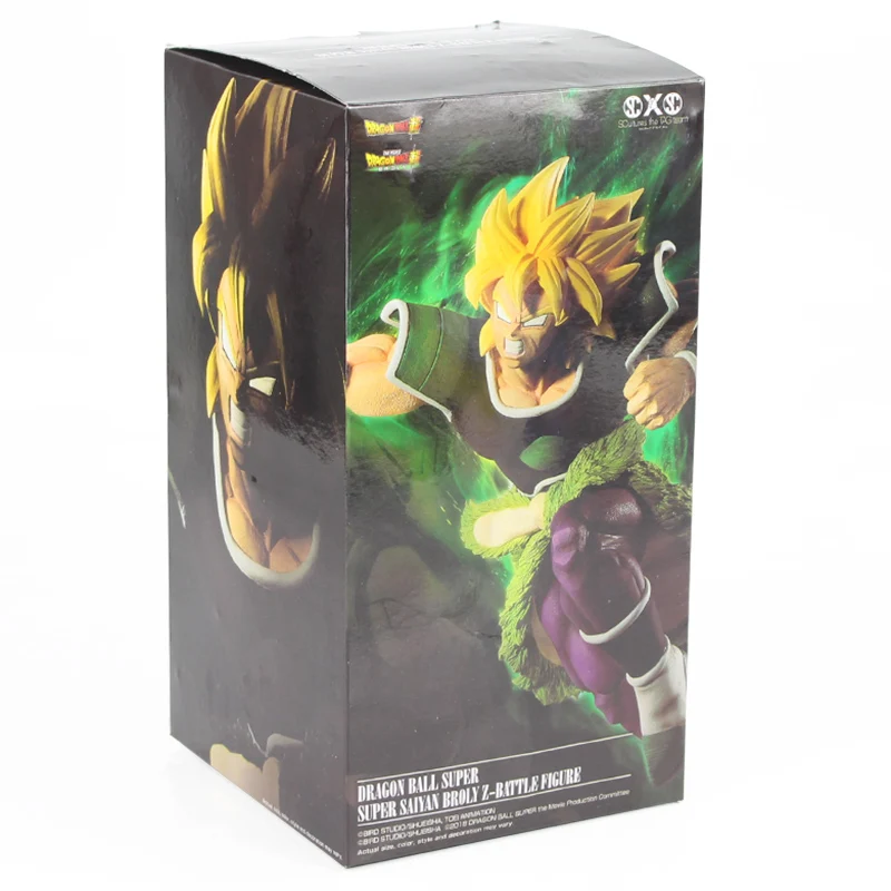 20 см аниме Dragon Ball Z Супер Saiyan Broly fullpower Z битва Рисунок ПВХ Dragon Ball фигурки игрушкечные драконы - Цвет: with box A