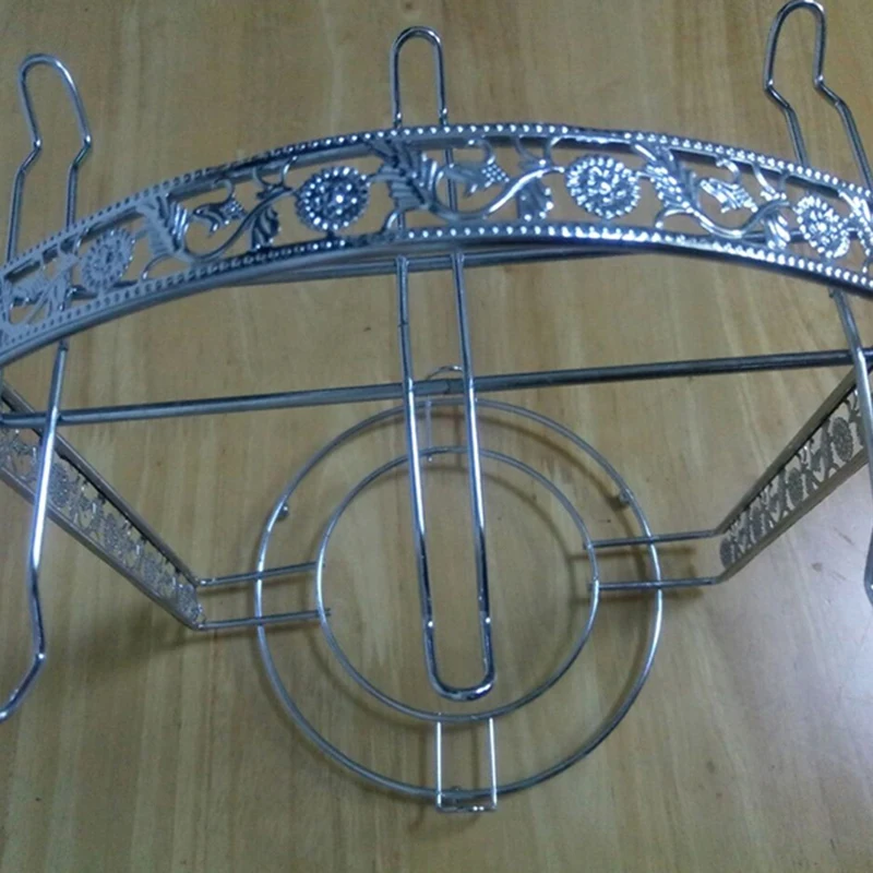 Silver Plating Coffee Cup Hob Cup Dish Rack Can Hang Most 6 Cups and Saucers Metal Stand Holder