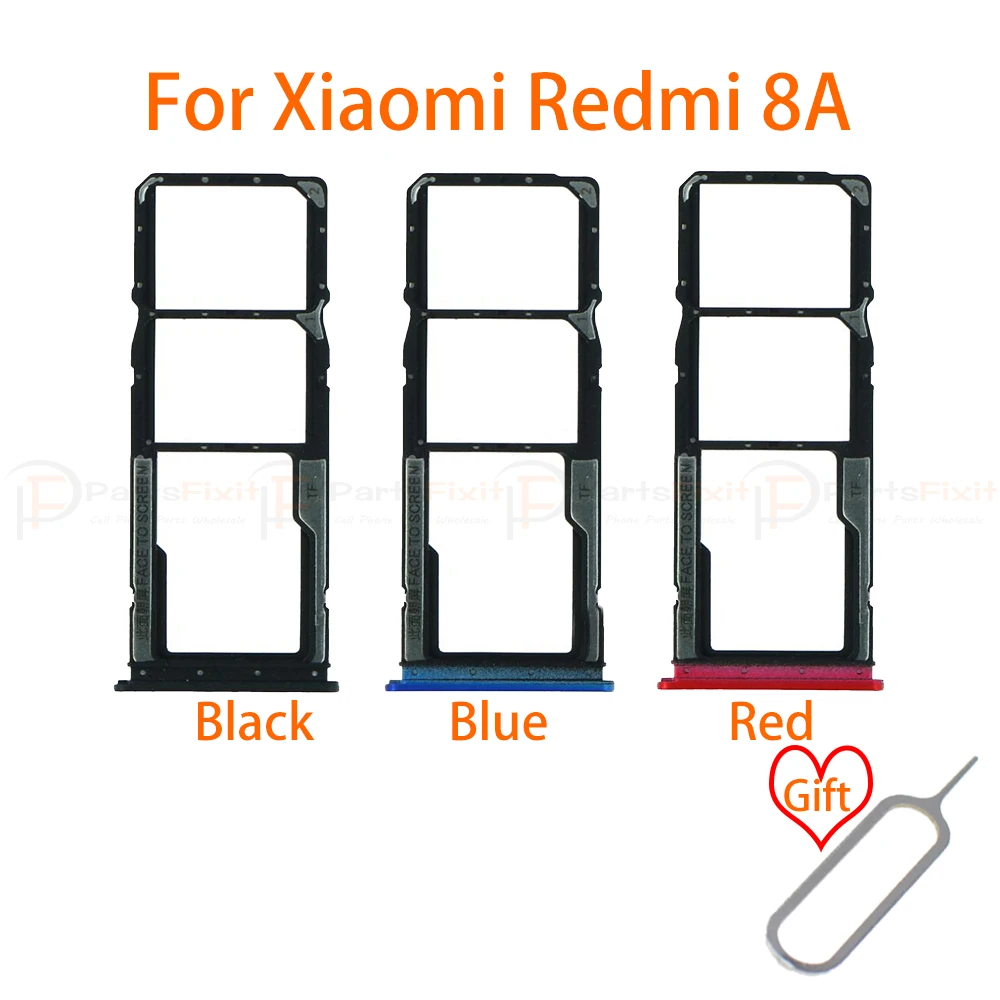 Лоток для sim-карт для Redmi8A, слот для sim-карты, держатель для карт, слот для карт, адаптер для Redmi 8A, запасные части с бесплатной булавкой для извлечения