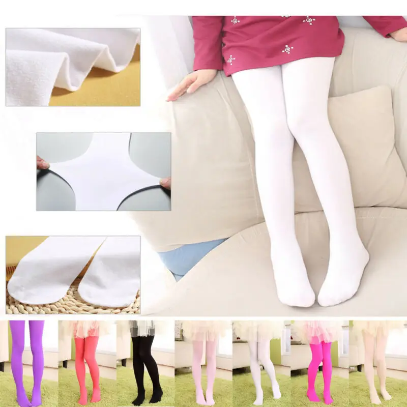 Kids Girls Candy Colors Tights Pantyhose Hosiery Stockings Ballet Dance Stockings 4-12Y