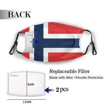 

protective mask with filter Norway Flag anti dust PM2.5 reuse adult teen child girl