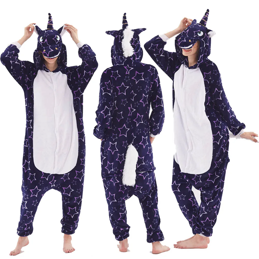 Детские пижамы с изображением животных, единорога, одежда для сна, фланелевая теплая Пижама для мальчиков и девочек, пижама с рисунком панды