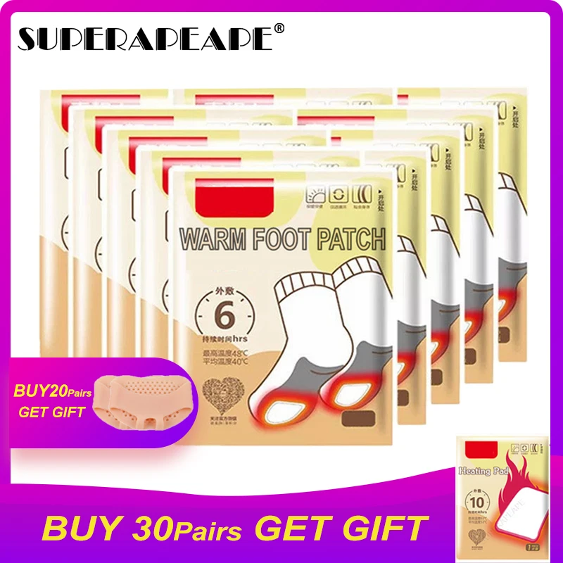 

30 Pair Self-heating insole heating baby warm foot paste hot post winter Breathable warm foot insoles Warm Insole Heated insole