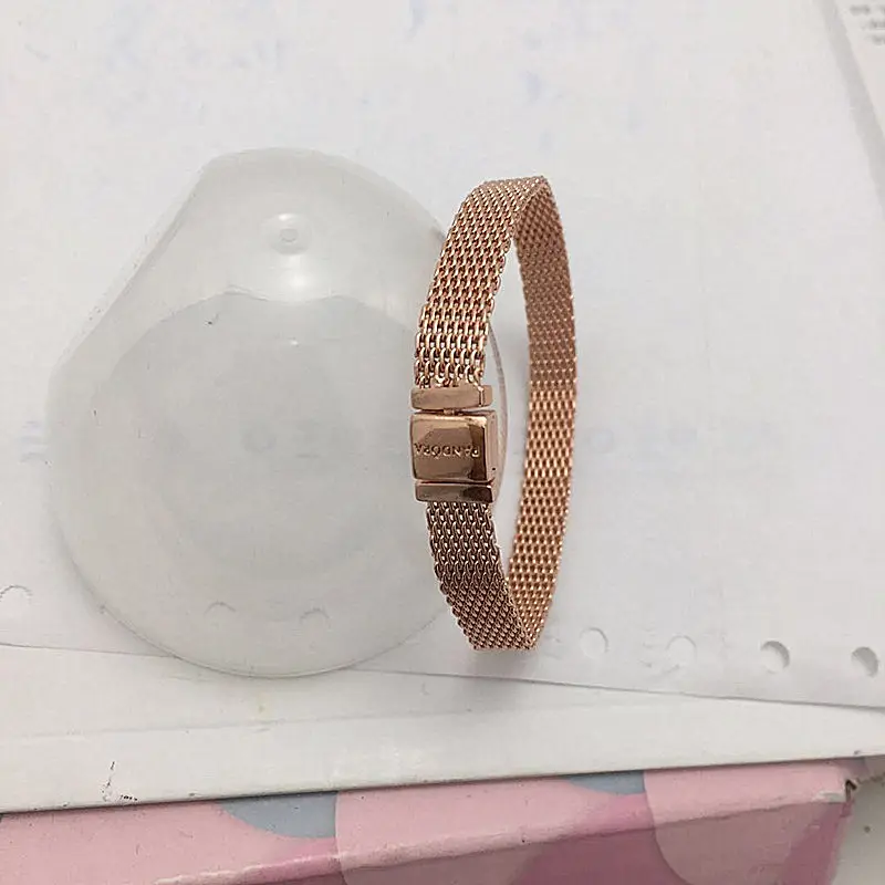 

Pan Reflexions bracelet rose gold simple elegant fashion personality temperament bracelet jewelry female