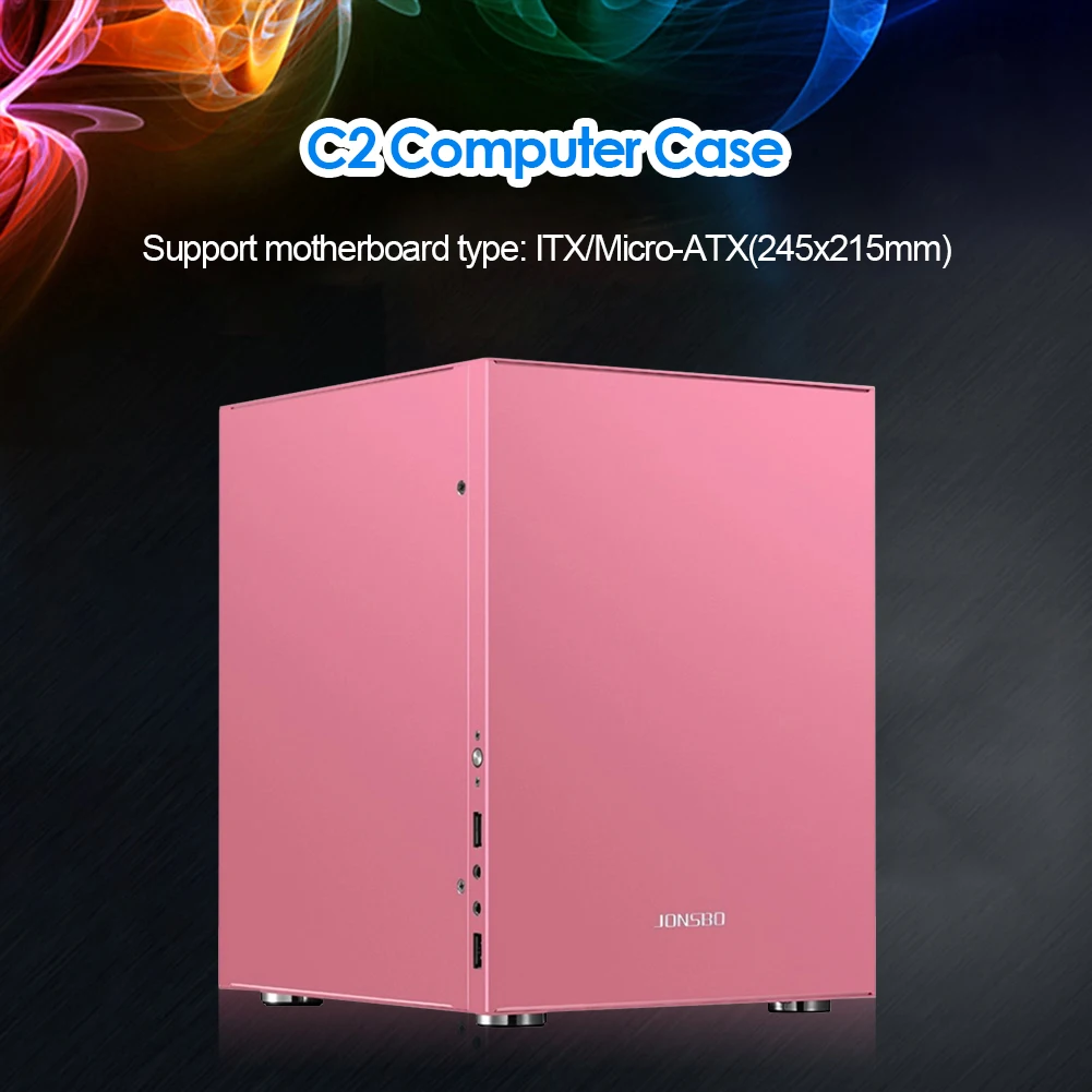 Чехол для ПК Jonsbo C2 ITX Micro-ATX USB 3 5 алюминиевый корпус с поддержкой жесткого диска 2