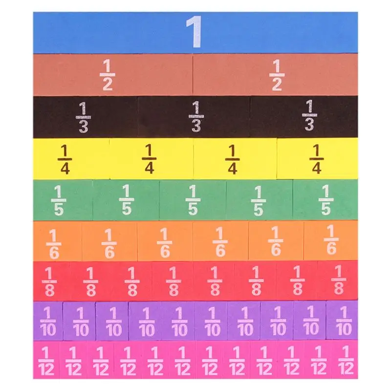 Magnetic Rainbow Fraction Tiles Math Toys Montessori Kids Learning Educational Toys 51pcs Magnetic Rainbow Fraction Tiles Math Toys Montessori Kids Learning Educational Toys 51pcs