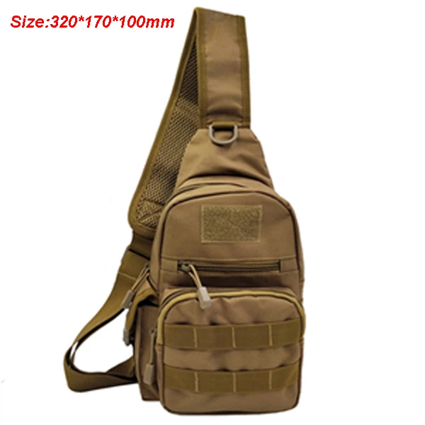 Khaki A Мужская водонепроницаемая 1000D нейлоновая нагрудная сумка, сумка на плечо для бутылки воды, сумка-мессенджер, мотоциклетные военные дорожные сумки для верховой езды - Цвет: Khaki A