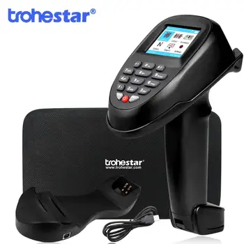Trohestar Inventory 1D 2D Wireless Handheld Barcode Scanner Portable Reader Data Collector Scanners Cradle Receiver Charging 2 4ghz wireless handheld laser barcode scanner gun black yellow
