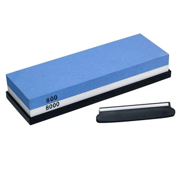 

Whetstone Sharpening Stone Set - 800/8000 Double Sharpener Stone - Angle Guide and Silicone Mat Included