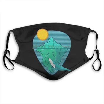 

Face Mask Humpback Whale Under The Iceberg Graphic Anti Dust With Filter For Men For Women Kids Girl Boy Teens Masks