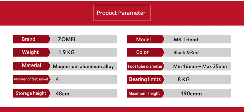 ZOMEI M8 Tripod Aluminum Professional 5 H9c5b70e3122c44bebc07b74f8f99b7b55