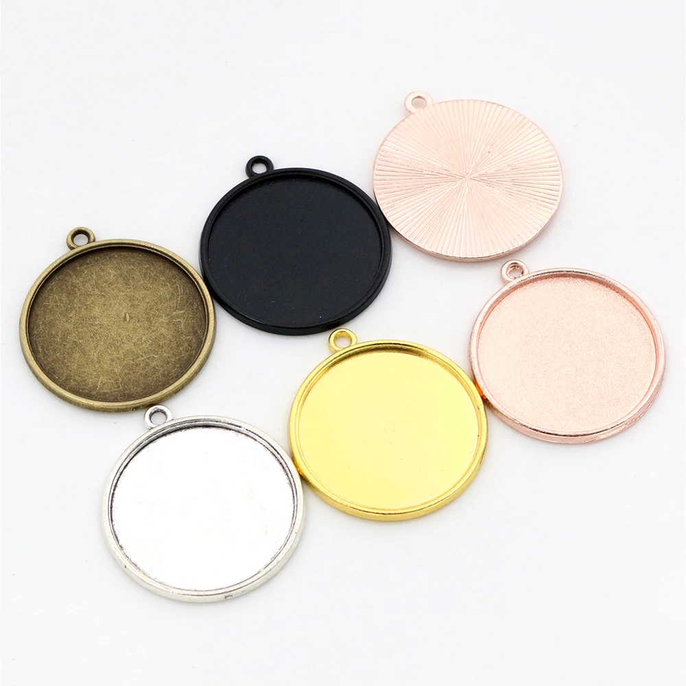 New Fashion 10pcs/lot 25mm Inner Size 6 Colors Simple Style Cabochon Base Setting Charms Pendant | Украшения и аксессуары