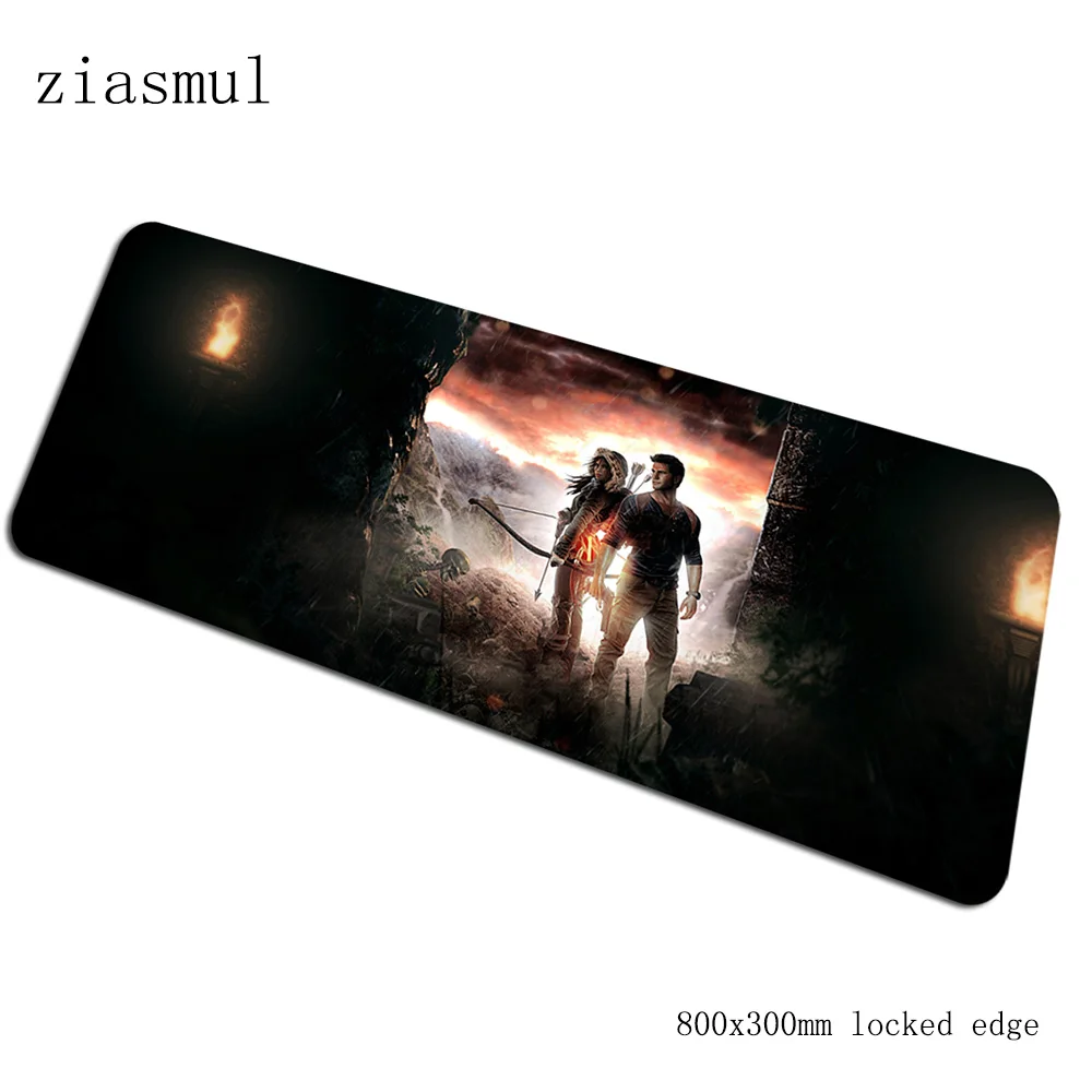 Uncharted коврик для мыши 800x300x3 мм крутой коврик мышь Notbook компьютерная коврик для мыши игровой padmouse лучший геймер клавиатура коврики для мыши - Цвет: size 800x300x3mm