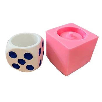 

Silicone Mould Dice Flower Pot Mold Plaster Cement Gypsum Concrete DIY Succulent Handmade Home Decoration