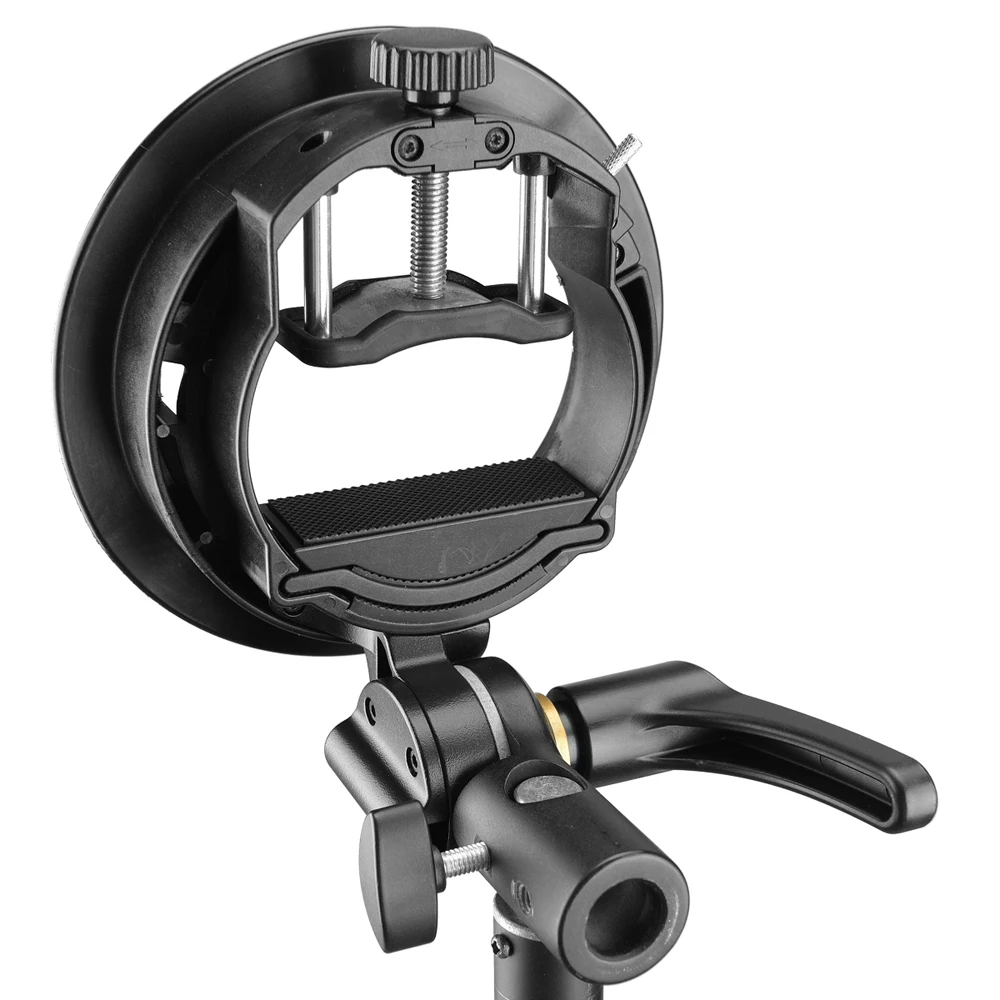 Фото Godox S2 Кронштейн для вспышки софтбокс с решеткой S-Type Bowens крепление для вспышки fr Godox V1 V860II AD200 AD400PRO TT600 TT685 №5