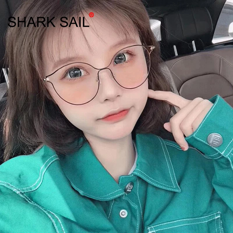 

SHARK SAIL Metal Anti Blue Light Blocking Glasses Frame Men&Women Computer Games Goggles Eyeglasses Optical Spectacle Frame