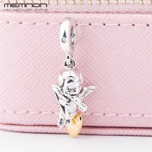 Valentine's Day Shine Cupid and You Charms 925 sterling silver heart charm fit bead charm Bracelets DIY Jewelry For women