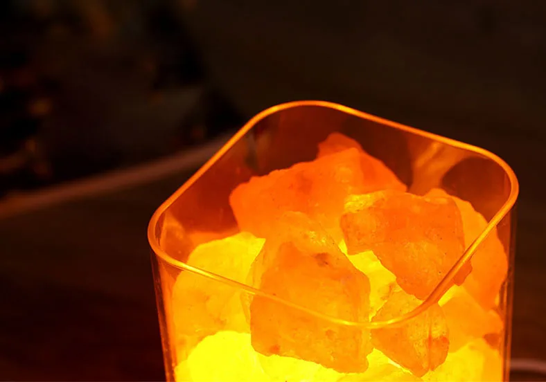 USB хрустальный светильник, натуральная Гималайская соляная лампа, светодиодная лампа с отрицательным ионным камнем, Лавовая соль, Ночной светильник, лампа для спальни
