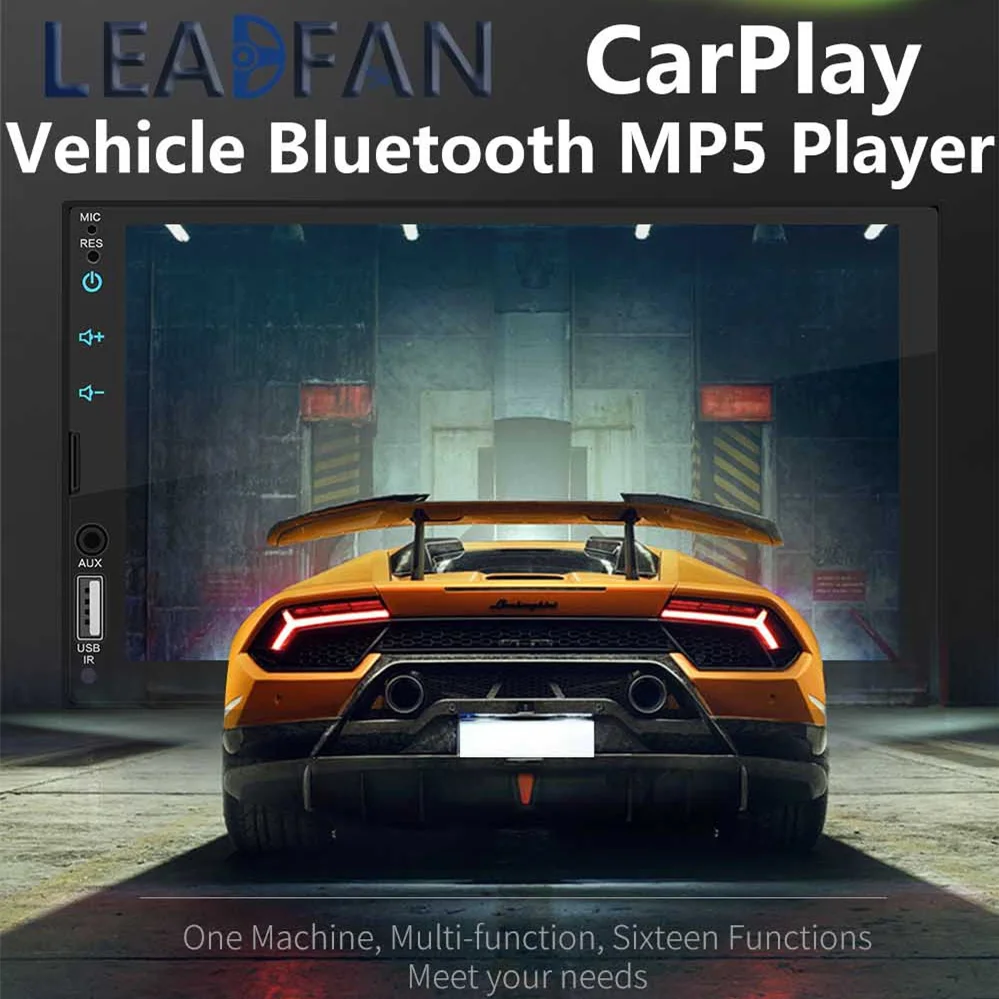 Leadfan 2 Din Apple Carplay автомобильный Радио Bluetooth Android авто 7 &quotсенсорный экран Экран