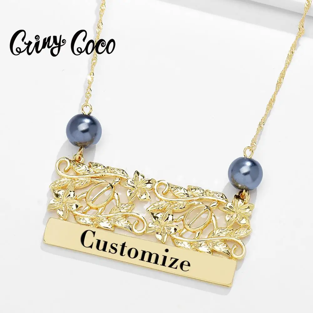 

Cring Coco 2020 Custom Name Necklace Hawaii Hollow Turtle Pendants Neckalces Alloy Jewelry Mother's Day Gifts Fashion for Women