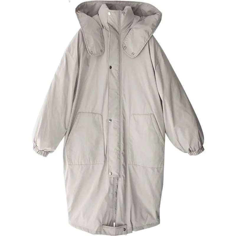 Autumn New Winter Jacket Women Parka Thicken Oversized Hooded Hat Coats Warm Solid Feminina Outerwear Female Tops S321
