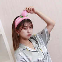 Стиль корейский стиль персиковый уход за лицом макияж Женская повязка для волос милые резинки для волос спортивный шарф от производителя
