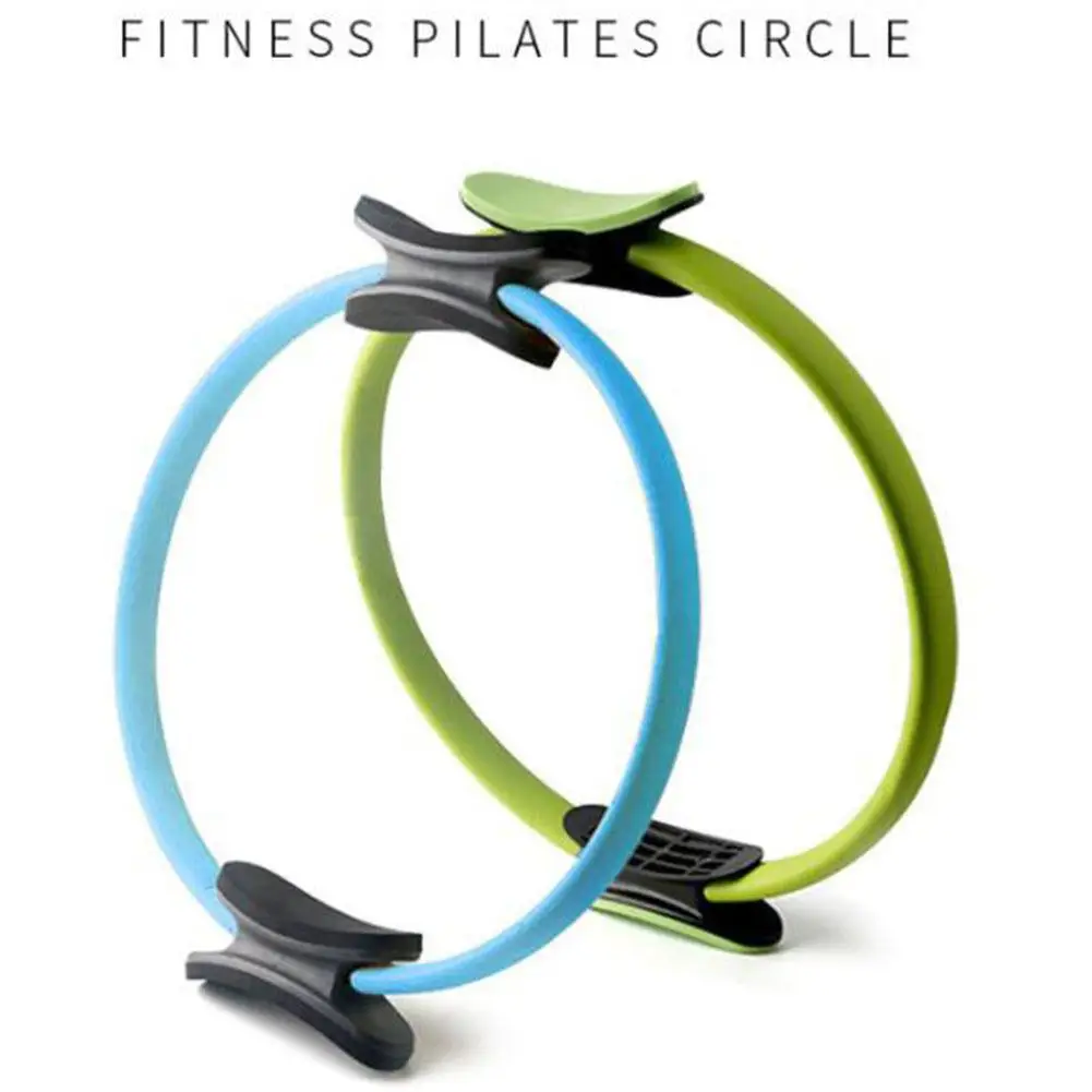 Yoga Circles PP Dual Grip Pilates Sport Elastic Yoga Ring On For Gym Home Workout Exercise Waist Legs Training 38cm Diameter