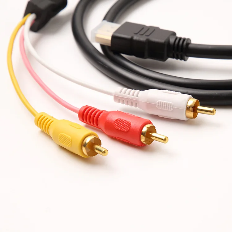 1,5 м HDMI к RCA видео аудио кабель HDMI 1080P 3 AV адаптер шнура конвертера для HDTV