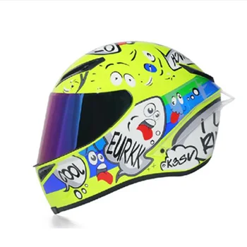 

free shipping full face motorcycle helmet professional racing helmet DOT rainbow visor motocross off road touring