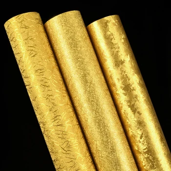 

3D Stereoscopic Relief Gold Foil Wallpaper For Living Room Bedroom Ceiling Luxury Gold Silver Glitter Wall paper Wall Covering