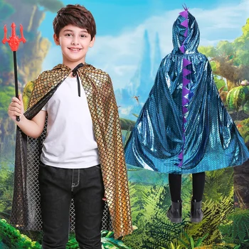 

Halloween Costume Halloween Cloak Children's Masquerade Show Dress Up Costume Party Dinosaur Cape Cloak Halloween