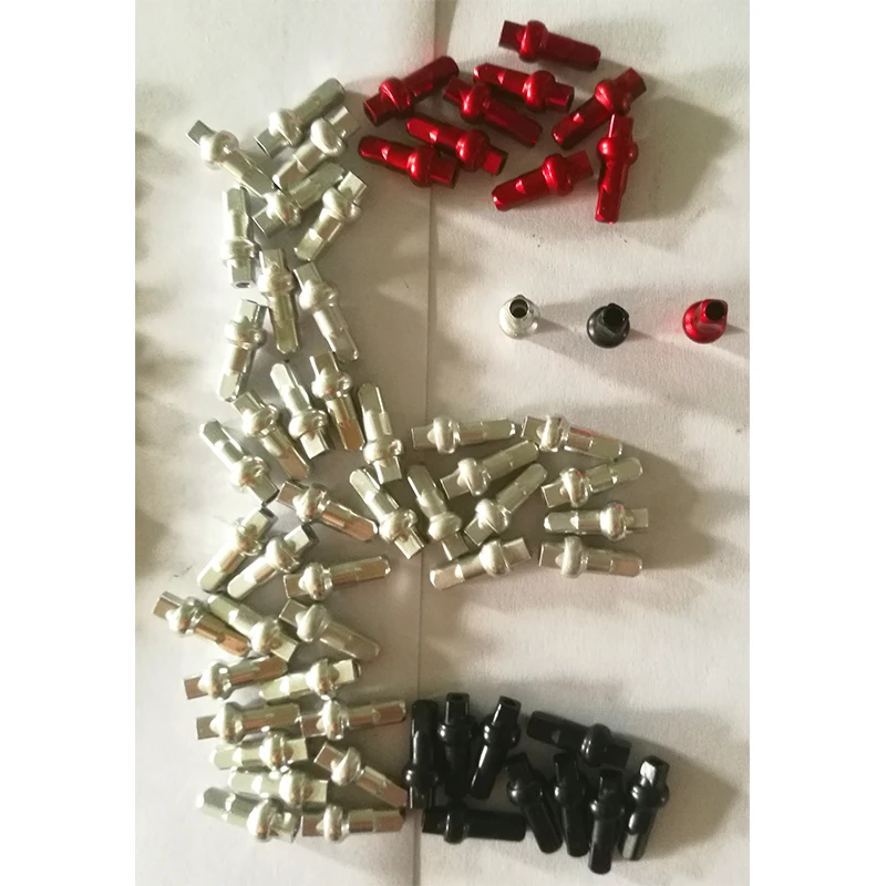 Bicycle Parts Bike Spokes Nipples 1pcs/lot Pillar DSN Aluminum Alloy or Brass Bike Spoke Nipple 14G(FG2.3) 14.4mm 16mm 18mm Double Square Head