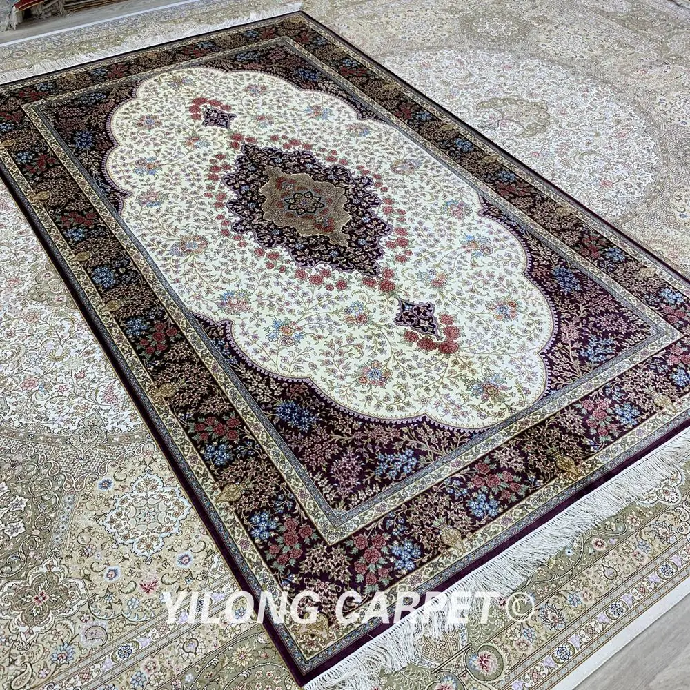 Yilong 5'x8' персидский Тебриз ковер бежевый vantage ручной работы турецкие ковры для продажи(ZQG244A