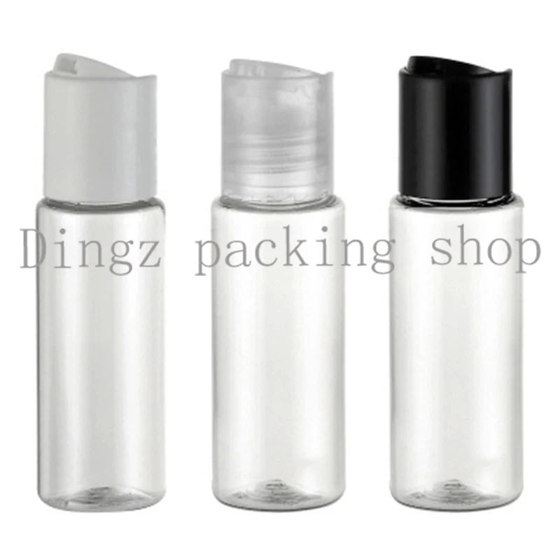 

50pcs/lot 20ml Empty White/Clear Plastic Bottle With Disc Top Cosmetic PET Lotion Bottles,20cc Hotel Shampoo Sample Bottle